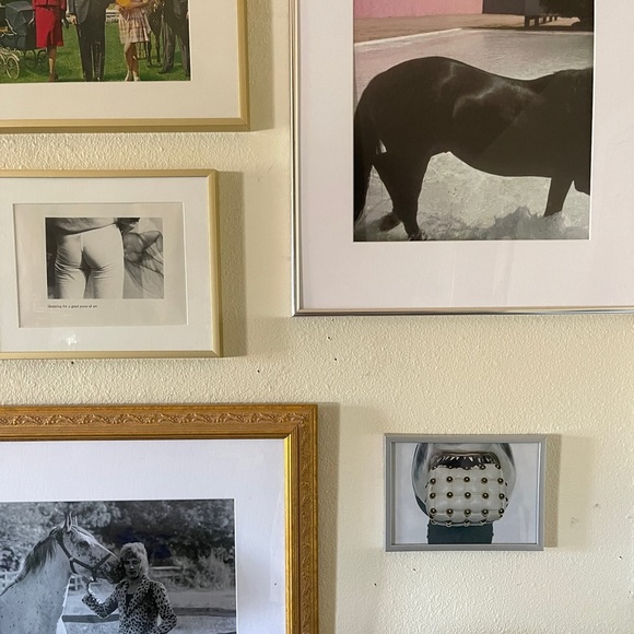 Silver framed designer handbag shark mouth editorial art 5x7” frame purse - Picture 8 of 8